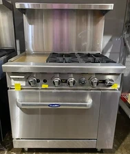 COOKRITE ATOSA 36" - 12" GRILL 4 BURNER W/OVEN NAT GAS  ATO-12G4B 148,000 BTU'S