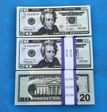 300 Pieces 20 movie prop toy money play fake bills for video, Learning Toys