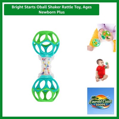 Flexible Oball Shaker Rattle with Colorful Beads - Ideal for Babies 6-12