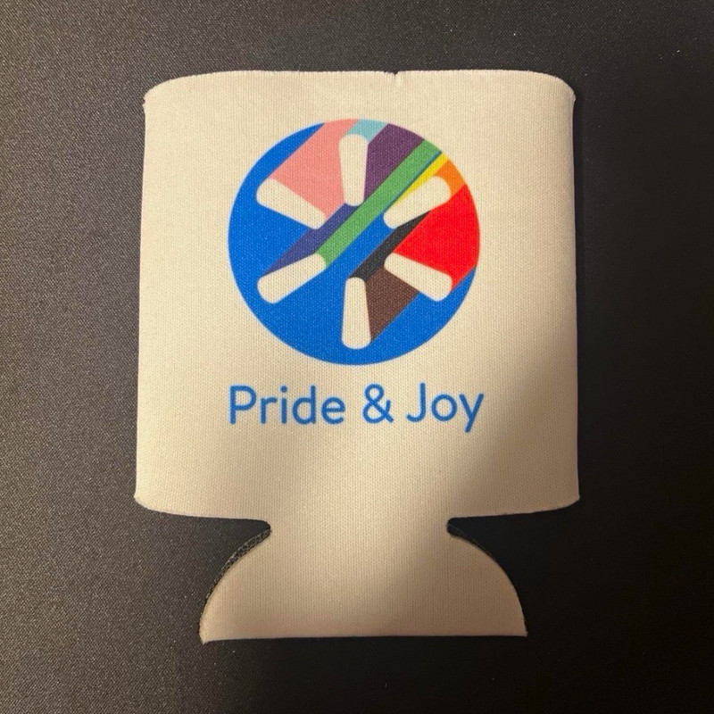 Pride & Joy White Neoprene Insulated Can Cooler Koozie, Graphic Print, Walmart