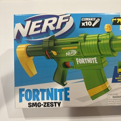 Hasbro NERF Fortnite,SMG-Zesty Elite Dart Blaster, Removable Stock