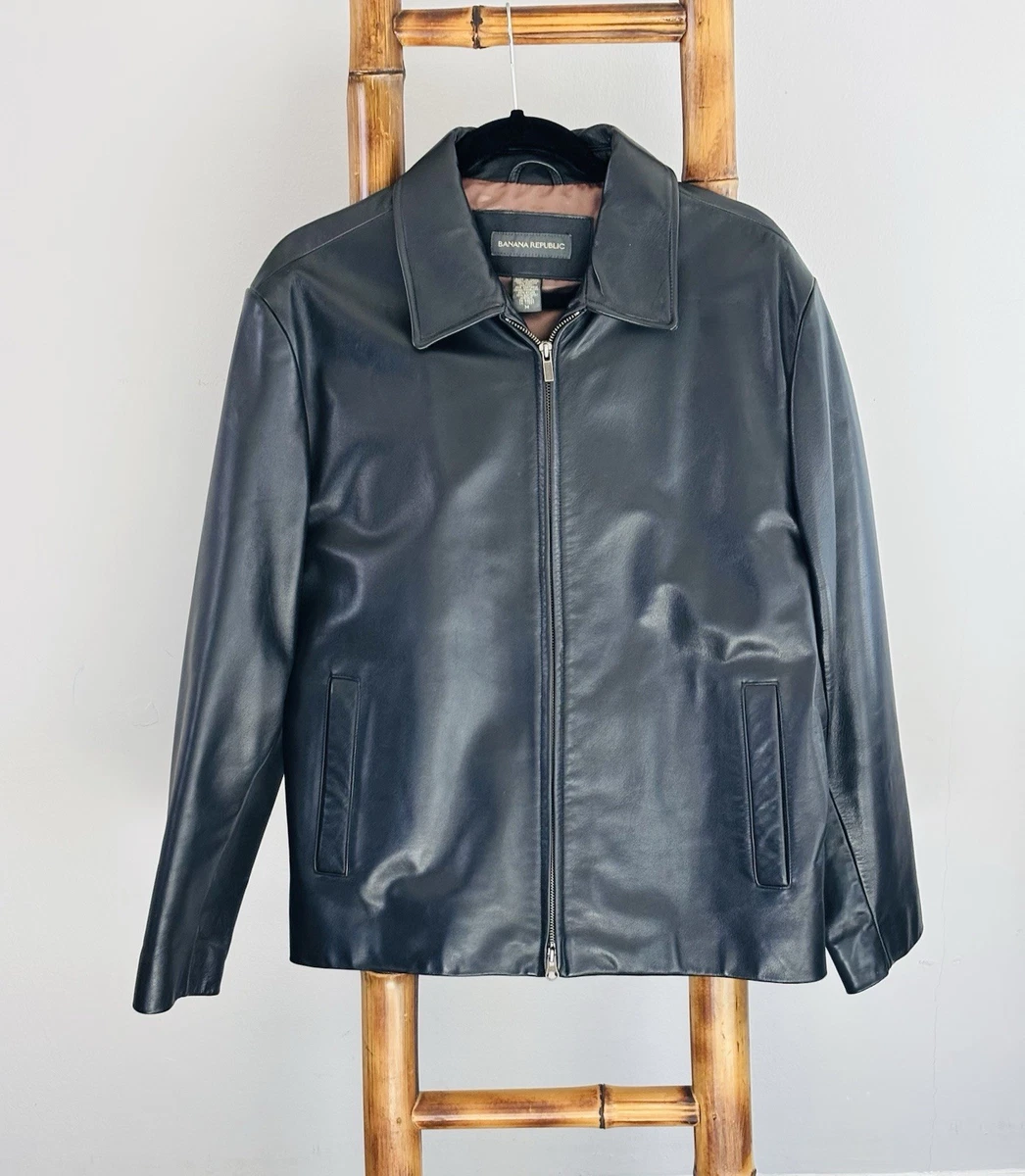 Banana Republic Leather Vintage Outerwear Coats & Jackets for Men