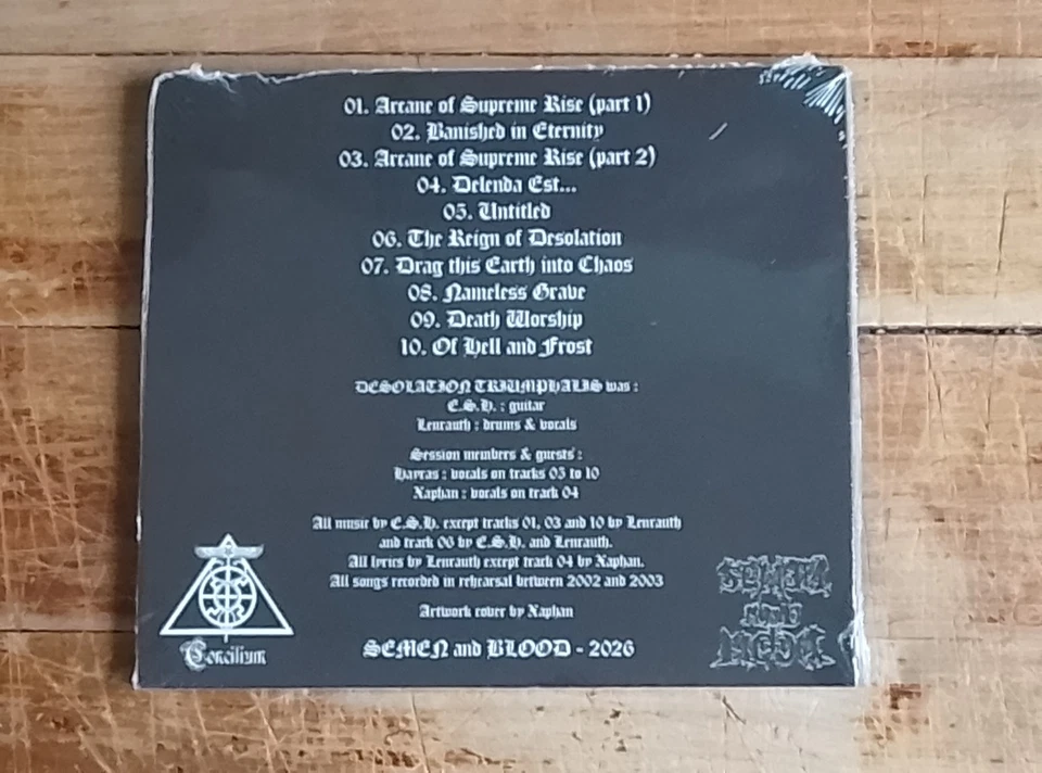 DESOLATION TRIUMPHALIS  "Delenda Est 2002-2003" Digipak cd ( S.A.B. 010) NEW !!! - Photo 2/3