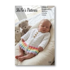 H&auml;kelanleitung f&uuml;r Baby Matinee Jacke, Doppelstrick, 3 Gr&ouml;&szlig;en CP433
