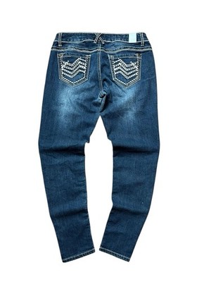 Maurices Straight Damen Jeans Original Marineblau Blau Top Zustand