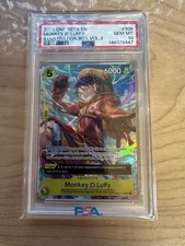 Monkey.D.Luffy OP07-109 SR Illustration Box Vol 3 Holo Foil One Piece TCG Psa 10