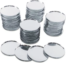 Super Z Outlet Mini 1 Inch Small Round Glass Mirror 1 (Pack of 50) 