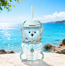 Starbucks Korea Your Summer  Bearista Cold Cup 591ml Sky Blue Bearista AUTHENTIC