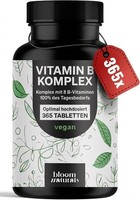Vitamin B Komplex Hochdosiert – 365 Tabletten - 100% Tagesbedarf