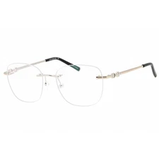 Charriol Women's Eyeglasses Shiny Silver God/Black Rimless Frame PC71072 C02