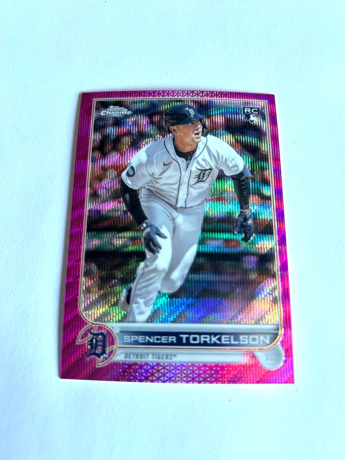 2022 Topps Chrome Update Spencer Torkelson RC Pink Wave Refractor #USC100