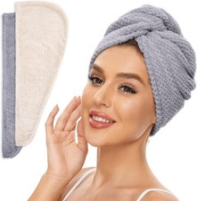 Microfiber Hair Towel Wrap for Women, Anti Frizz Qui Drying