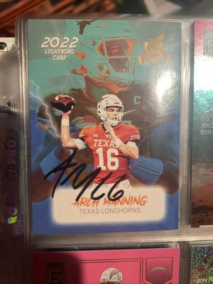 2022 Lighting Card Arch manning Texas Longhorns Quarterback Arch MANNING signed