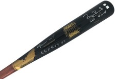 Willie Mays Barry Bonds Auto Black 660 Home Run Logo SAM Bat Dated WM Collection