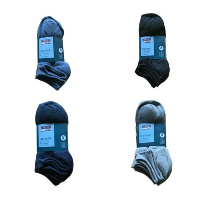 8er Sneakersocken Damen Herren True Style 35 bis 46 Grau Schwarz Blau Socken