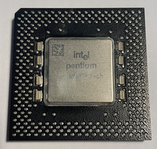Vintage Intel Pentium w/MMX tech FV80503200 SY060 CPU - 200MHz, 66MHz FSB, 2.8V