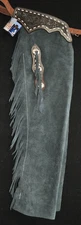 Custom Made Rough Out Leather Chaps/New Shotgun Chaps/Made In USA