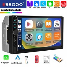 7 inch 2 DIN Car Stereo Radio Apple CarPlay Android Auto Touch Screen USB MP5 FM