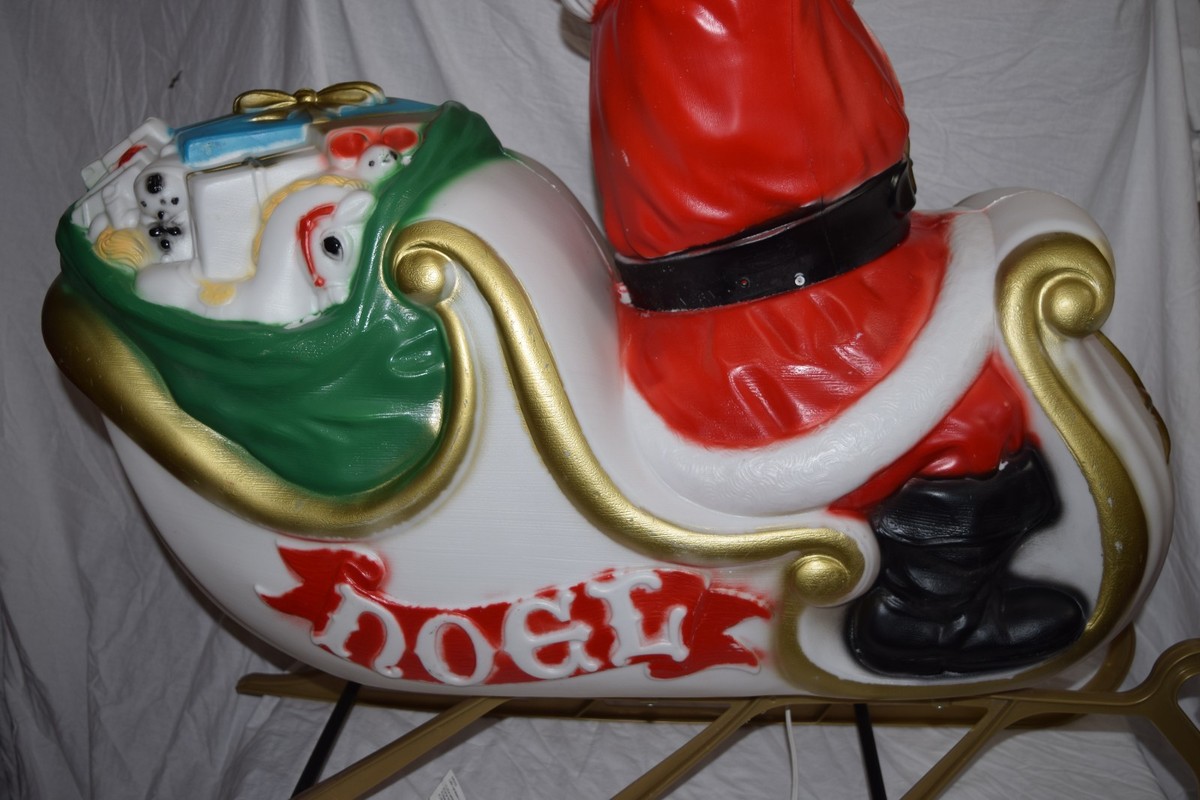 Vintage Santa Sleigh Presents Blow Mold From General Foam