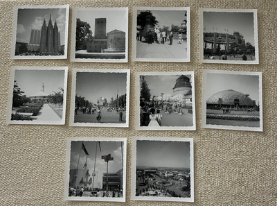 RARE 12 Real Photo 1963-64 World's Fair Flushing Meadows Corona Park Queens NY