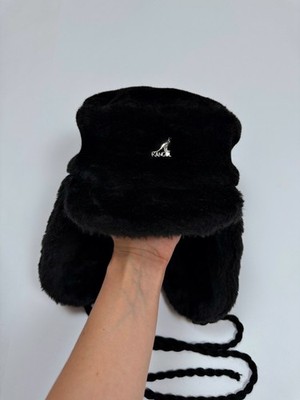 Kangol Vintage RARE Black Faux Fur Winter Trapper Bonnet – Dog Ear