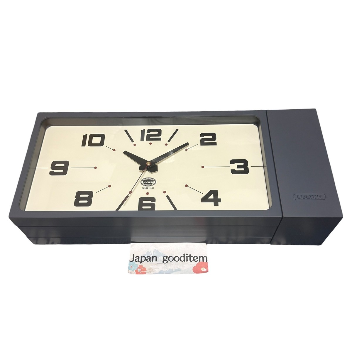 Dulton Double Face Clock Rectangle Gray Wall Clock Retro Interior