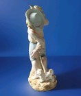 Shafford Hand Painted Ceramic Boy Figurine w/ Hat, Bird & Dog, Multicolor — photo 3