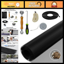 Durable Replacement Window Screen Door Repair Kit - 48"x118" DIY Mesh Screen for