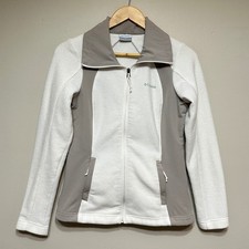 Columbia Fleece Contour Jacket Full Zip Women S Gray Outdoor Activewear Gorpcore