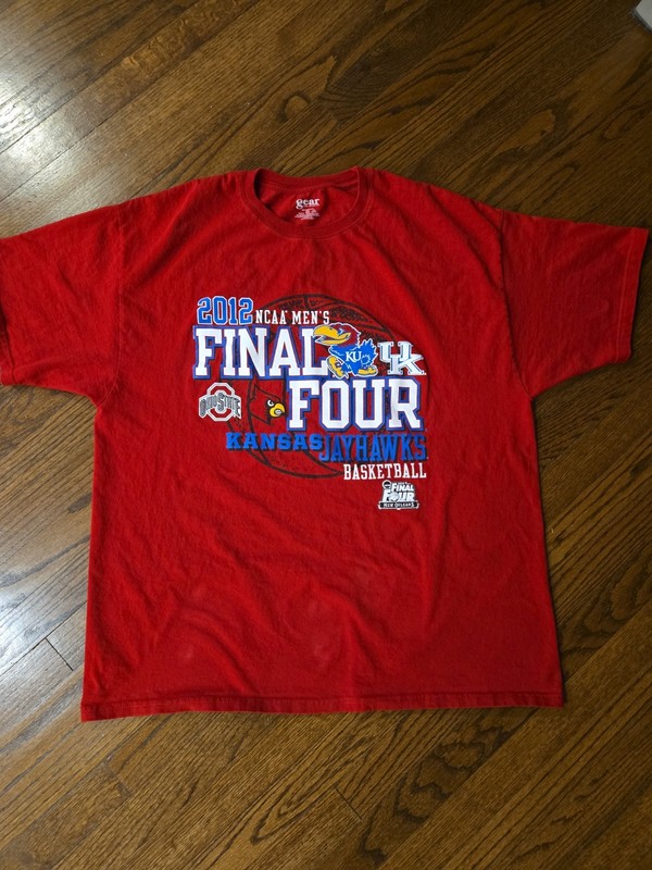 Kansas Jayhawks 2012 NCAA Final Four T-Shirt Mens XXL Red
