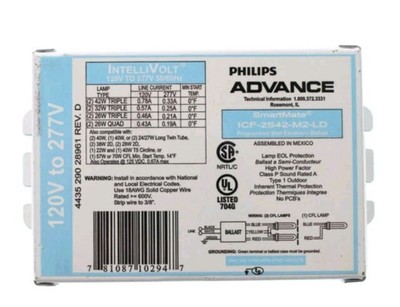 Advance Icf-2S42-M2-Ld Cfl Ballast, Electronic, 93W, 120/277V Intellivolt