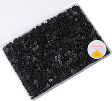 4000Pcs Black Clay Beads Bracelet Making Kit, 6Mm Flat round Polymer Clay Beads