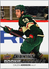 2021-22 Upper Deck Credentials - Rookie Arrivals Calen Addison #RA-37