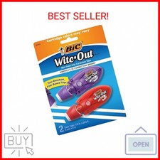 BIC Wite-Out Brand Mini Twist Correction Tape, 26.2 Feet, 2-Count Pack of white