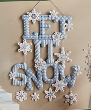 Bucilla "LET IT SNOW" Felt Christmas Wall Hanging Kit-New RARE F.D.