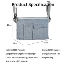 Diaper حقيبة Dust-proof رضع حقيبة ظهر مع قابل للفصل Shoulder Strap(Type 3)