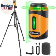 360° Laser Level with Tripod, Green Self Leveling Cross Line Laser, 100Ft Laser 