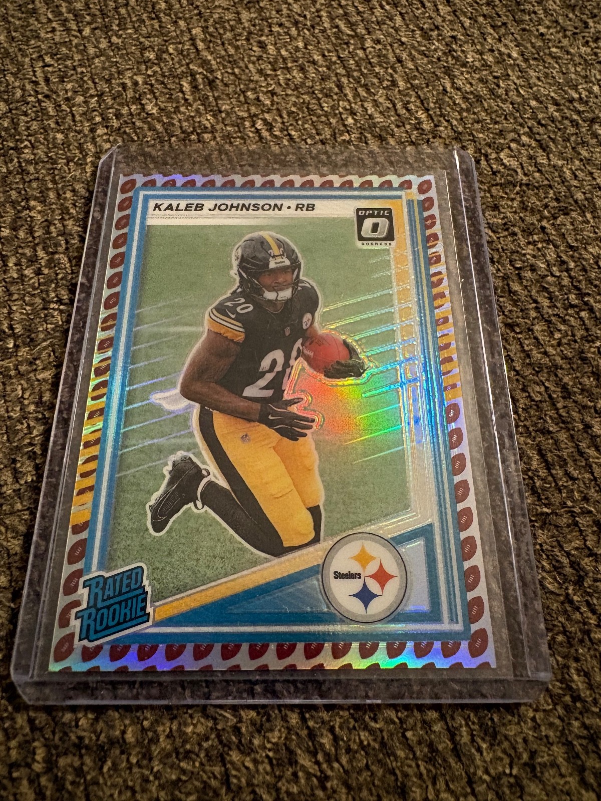 2025 Panini Donruss - Rated Rookie Kaleb Johnson #322 Optic Preview Football...