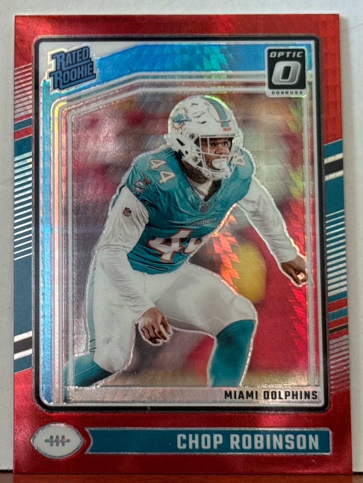 Chop Robinson 2024 Panini Optic Rated Rookie RED HYPER PRIZM #219   F11