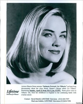 1990 Sharon Stone Narrates Intimate Portrait Episode Liz Tilberis Tv Photo 8x10