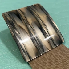 Women's Fashion Wide Elastic Waistband Stretch Belt BEAUTIFUL BUCKLE GuC  Sm/Med