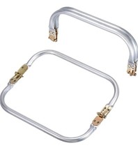 Metal Purse Frame 2Pcs, 7.9" Rectangle Lock Frame Kiss Lock Clasp Bag Frame