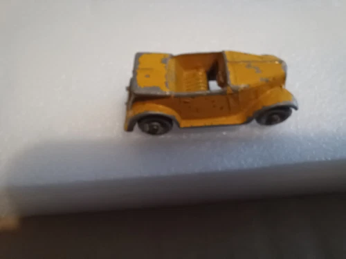 DINKY 35d 'AUSTIN SEVEN / 7 TOURER' YELLOW. GOOD. VINTAGE. COMPLETE. ORIGINAL.