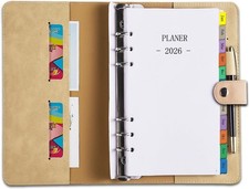 Kalender 2026 Personal A6 Ringbuch Nachfüllbar, Wochenplaner/Terminplaner