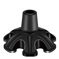 Self Standing Cane Tip 3/4 Inch 6 Support Feet Rubber Base Walking Stick