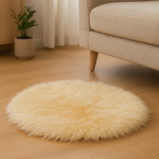 Genuine Sheep skin Fur Pet Mat Dog Cat Bed Rug Pads Bench Chair Cushion Wool 40