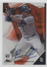 2015 Topps Finest Auto Orange Refractor 16/25 Rymer Liriano #FA-RL Auto 0v1