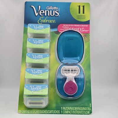 Gillette Venus Snap with Embrace 11 Cartridge Blades Travel Razor Kit