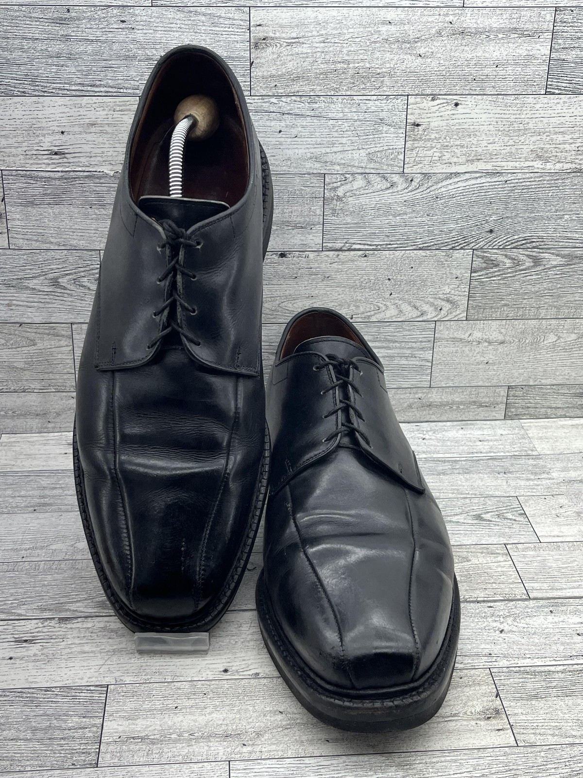 SAOLA Scarpe Allen Edmonds uomo taglia 13 nere pelle derby suola vibram eleganti comode