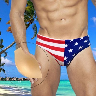 Badeanzug Bikini Bademode Stars And Stripes Surf Badehose Blau Low Waist
